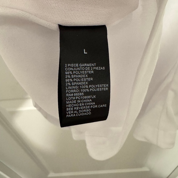 Perceptions Sleevelesss Short Blue and White Lace Dress Size L - Picture 5 of 10